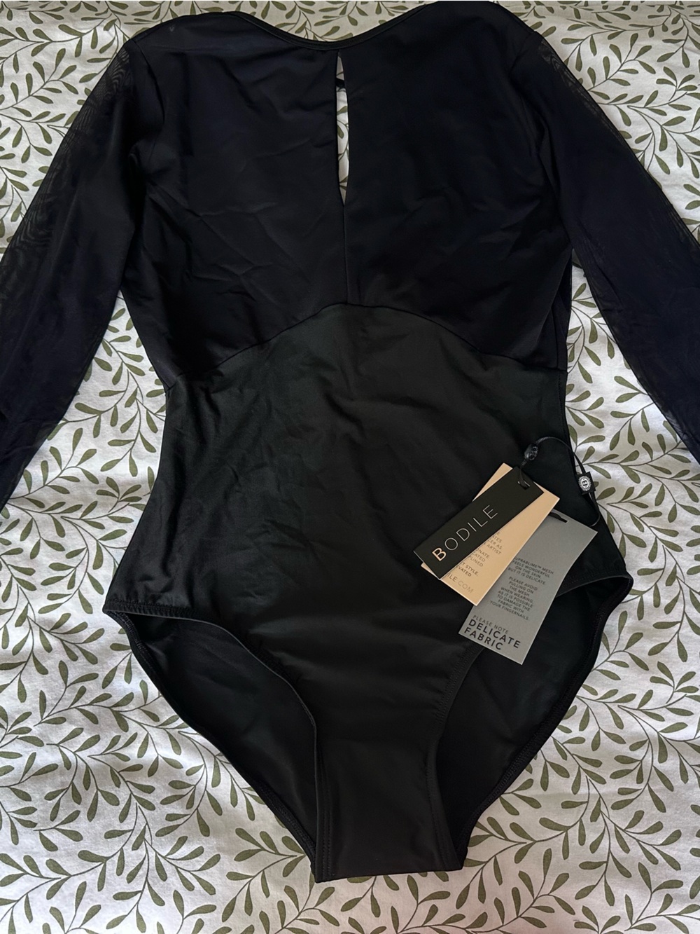 Bodile Olivia Black Long-Sleeve Leotard M/L